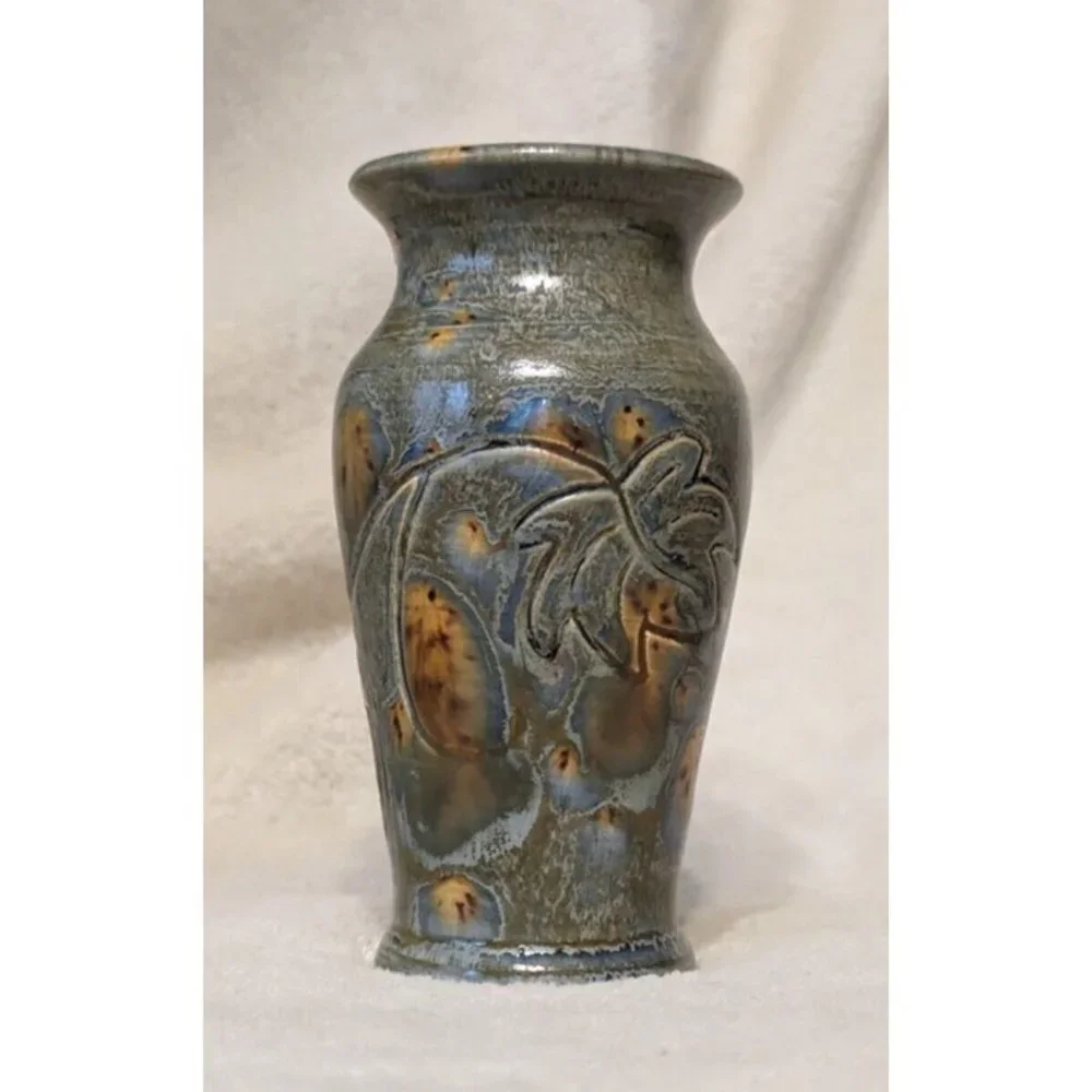 John W. Daulton Handcrafted Pottery Vase Made in W. Virginia U.S.A RARE Vintage